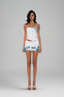 HUELLEY ROSE • White Tara Mini Skirt