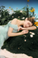 Morgane Pearlescent Silk Off-Shoulder Couture Gown for women, from LINH PHUNG, The Viet Concept