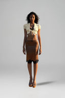 Marta Silk Breeze Cropped Tie-Front Top for women, from HUELLEY HUELLEY, The Viet Concept