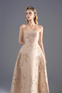 ROSEE de MATIN • Picture Embroidery Cup Midi Dress