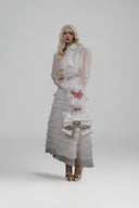 Margot Asymmetric Tiered Midi Skirt for women, from WHITE PLAN, The Viet Concept