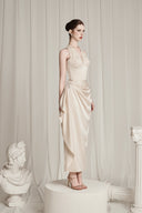 Clytia Creamy White Star Sequin Silk Gown Dress for women, from CALISTA, The Viet Concept 