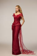 21SIX • Kalina Tulle & Royal Taffeta Crystal-Embellished Gown