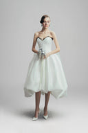 Ethereal Flutter Chiffon Silk Midi Dress for women, from LINH DOAN, The Viet Concept 