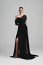 Cecelee Mermaid Asymmetric Sleeved Tulle Floor Length Dress for women, from Ha Thanh Viet, The Viet Concept 