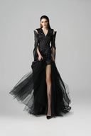 Regency Rhinestone Lace Trumpet Maxi Dress for women, from SORAMAME, The Viet Concept