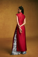 Cat Asymmetric Bamboo Taffeta Ao Dai  for women, from KEIRA TONG, The Viet Concept