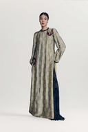 Aodai Poise Gray Silk Radiance for women, from LINH DOAN, The Viet Concept 