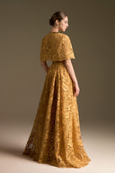 Guipure Lace Bustier A-Line Mini Cape Crystal Gown for women, from IHF ATELIER, The Viet Concept 