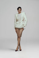 White Sabina Serpent Skirt for women, from LA VIERGE, The Viet Concept 