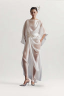 Sheen Étoile Batwing Pleated Gown for women, from HA THANH VIET, The Viet Concept 