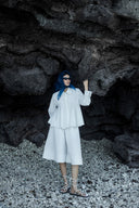Dizzy Twill Cotton A-Line Babydoll Peplum Collar Shirt for women, from CAOSTU, The Viet Concept