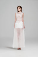 LUCILLA • Eira Floral Lace Illusion Tulle Evening Gown