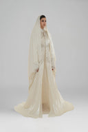 HAYTAN • Nooréa Cream Embellished Edge Hijab