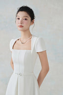 LARMES • Tulie Ivory Flowing Evening Gown