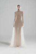 L'ALLÉE • High-Neck Draped Evening Gown