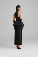 Lullaby Peplum Gathering Maxi Dress for woman, from ARTI, The Viet Concept