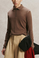 Brown Nain Zip Top for men, from AIN, The Nam Concept 