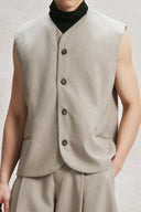Patio Ramie Blend Gilet for women, from AIN, The Nam Concept 