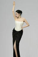 Black Mix White Anne Maxi Dress For Women, from BYDI, The Viet Concept