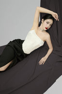Black Mix White Anne Maxi Dress For Women, from BYDI, The Viet Concept