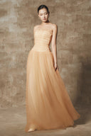Sona Étoile Smocked Tulle Maxi Dress for women, from BYDI, The Viet Concept 