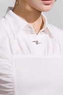 Elyss Pleated Knit Polo Top for women, from ARTI, The Viet Concept 