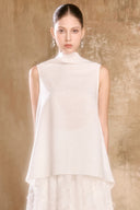 Levi Raw Silk Draped-Back Top for women, from ARTI APPAREL, The Viet Concept 