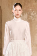 Cora Silk Tie-Neck Top for women, from ARTI APPAREL, The Viet Concept 