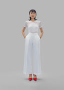 Front of White Cuddly Bodysuit for women, from CAOSTU, The Viet Concept