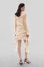 Back of Beige Long Sleeve Satin Dress for women, from MUST HAVE, The Viet Concept