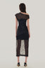 Back of Black Garter Midi Straight Skirt for women, from MUST HAVE, The Viet Concept 