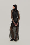 Back of Black Tassel Mesh Long Sleeve Top for women, from MUST HAVE, The Viet Cocnept