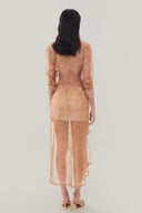 Back of Caramel Lace Long-Sleeve Shirt for women, from MUST HAVE, The Viet Concept