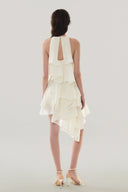 Back of Cream Trapeze Mini Dress for women, from MUST HAVE, The Viet Concept 2
