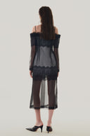 Back of Monochrome Off-shoulder Midi Dress for women, from MUST HAVE, The Viet Concept