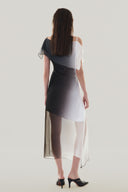 Back of Monochrome Ombre Wrap Midi Dress for women, from MUST HAVE, The Viet Concept
