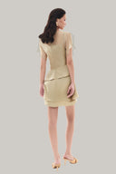 Back of Sand Ruffled Mini Dress for women, from MUST HAVE, The Viet Concept