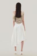 Back of Sand Satin Cowl Corset for women, from MUST HAVE, The Viet Concept 