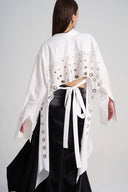 Back of White Blackless Silver Ring Shirt, from CAOSTU, The Viet Concept