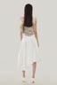 Back of White Pleated Midi Bubble Skirt for women, from MUST HAVE, The Viet Concept 