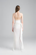 Back of Amafi White Dress with Brallette and Skirt for women, from POEM, The Viet Cocnept