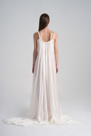 Back of White Floral Bra Maxi Resort-wear Dress in Growlery, from POEM, The Viet Concept