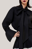 Black Bow Tie Shirt for women, from Caostu, The Viet Concept 3
