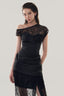 Close on Black Garter Midi Straight Skirt for women, from MUST HAVE, The Viet Concept 