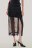 Close on Black Garter Midi Straight Skirt for women, from MUST HAVE, The Viet Concept1
