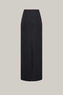 Close on Black Pristine Straight High Waist Polyester Floor Length Skirt for women, from LECIA, The Viet Concept 1