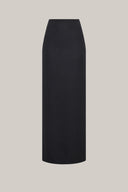 Close on Black Pristine Straight High Waist Polyester Floor Length Skirt for women, from LECIA, The Viet Concept 2