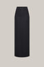 Close on Black Pristine Straight High Waist Polyester Floor Length Skirt for women, from LECIA, The Viet Concept 2