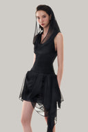 Close on Black Wrap Mini Hoodie Dress for women, from MUST HAVE, The Viet Concept 